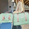 Luupatchy Three-dimensional Diamond Patterned Travel Bag, Dry Wet Separation , for Travel, Fitness Yoga, Weekend Tote Overnight Bag - 4 of 4