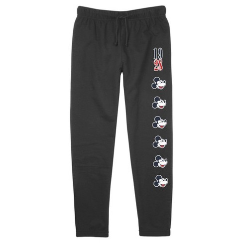 Junior s Mickey Friends Wink Faces Jogger Sweatpants Black Small