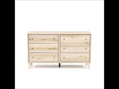 Pacific Maple 6-Drawer Double Horizontal Dresser