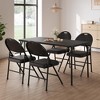 Folding Chairs,Folding Chairs Set of 4 with Padded Seats,PU Leather Foldable Dining Chairs for Guests Kitchen Office - 4 of 4