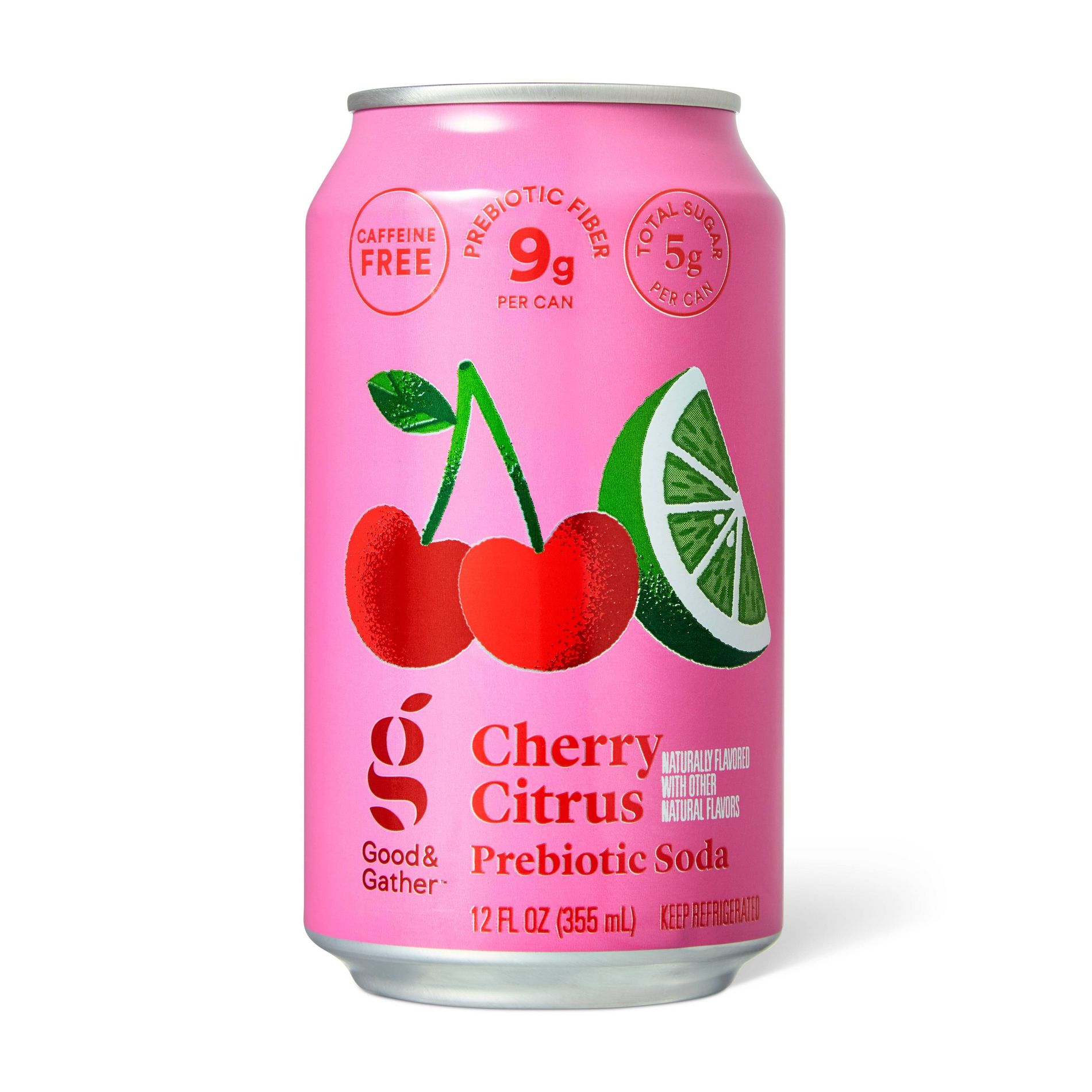 Cherry Citrus Prebiotic Soda - 12oz - Good & Gather™