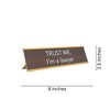 LEMONSODA Novelty Nameplate Style Desk Sign (Trust Me, I'm a Lawyer) - Brown - 4 of 4