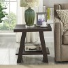 Roundhill Furniture Athens Contemporary Wood Shelf End Table in Weathered Espresso - 2 of 3