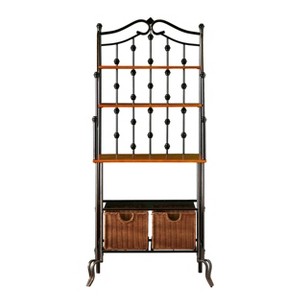 Saint Pierre Bakers Rack - KA0763 - Black/Brown - SEI - 1 of 4