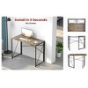 Interior Elements Modern Small Computer Folding Desk For Home Office, Light Brown Oak, 39in - 2 of 4