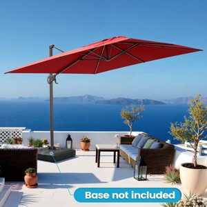 Crestlive Products 10FT UV30+ Patio Umbrella  Square with 360°Rotation 6 Heights Adjustable Aluminum Pole Offset Cantilever Outdoor Umbrella - 1 of 4