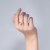 Forget Me Not Flower Adjustable Ring for Women Rose Gold Plated Sterling Silver Ginger Lyne - 3 of 4