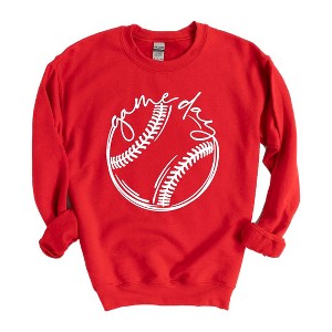 Simply Sage Market Women's Graphic Sweatshirt Game Day Baseball - 1 of 3