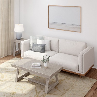 Classic 48" Gray Pine Rectangular Coffee Table