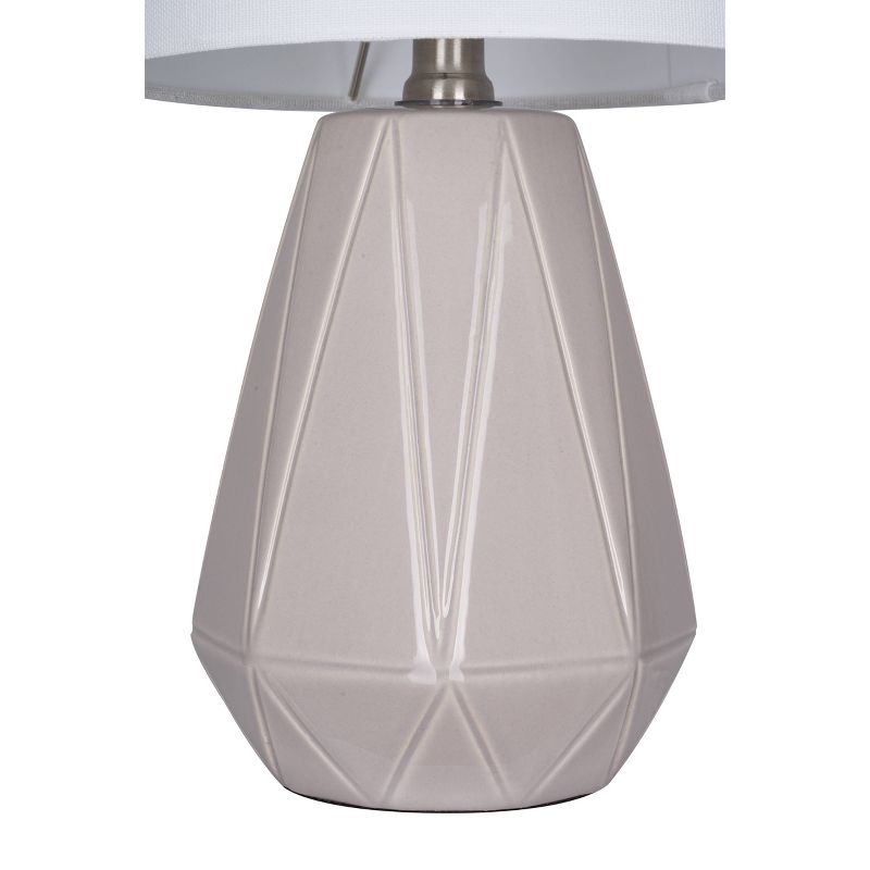Cresswell Lighting 17&#34; Ceramic Table Lamp White, 5 of 7