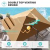 Crestlive Products 13' Patio Cantilever Umbrella Offset Double Top UV30+ High-strength Aluminum Pole with 360°Rotation 5 Heights Adjustable Offset - 4 of 4
