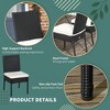 NicBex 4pc Patio Dining Chairs Outdoor PE Wicker Armless Chairs with White Cushions and Backrest for Garden,Black - 4 of 4
