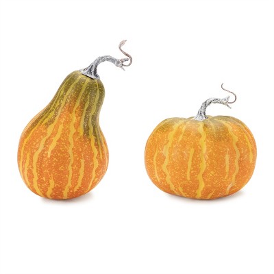 Foam Pumpkin and Gourd Décor (Set of 2)