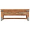 vidaXL Coffee Table 43.3"x20.5"x17.7" Solid Acacia Wood - 2 of 4