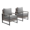 Sonkuki 2 Piece Wicker Patio Chairs Set, All-Weather PE Rattan Wicker Chair Patio Conversation Couch with Cushion - 2 of 4