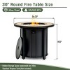 Gulches 30" Round Propane Fire Pit Table - 50,000 BTU, Mosaic Ceramic Top & Steel Body, ETL Approved, Adjustable Flame with Lid/Rain Cover - 3 of 4