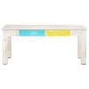vidaXL Coffee Table White Solid mango wood Medium Decorative Inlays - 2 of 2