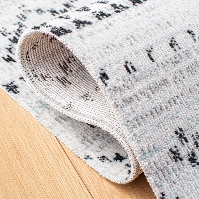 Elegant Gray Synthetic 4' x 6' Easy-Care Indoor/Outdoor Rug