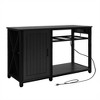 55-75 Gallon Aquarium Stand with Power Outlets, Fish Tank Stand with Cabinet Storage, Metal Aquarium Table for Fish Tank Turtle Tank, 880LBS Loads - 3 of 4