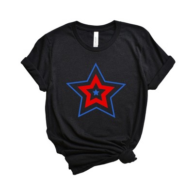 Simply Sage Market Women's Patriotic Three Star Short Sleeve Graphic Tee