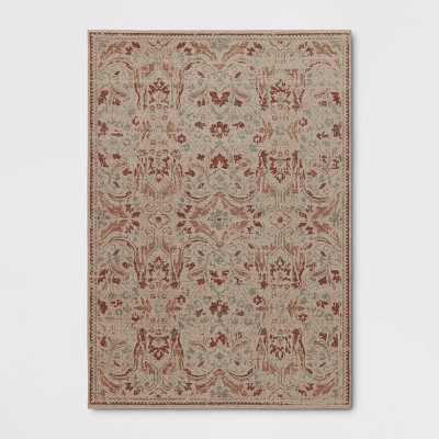 Ornate Persian Outdoor Area Rug Orange - Threshold™