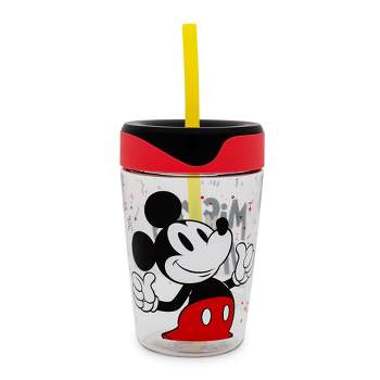 Silver Buffalo Disney Mickey Mouse Kids Spill-Proof Tumbler With Straw | Holds 18 Ounces