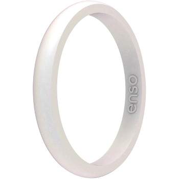 Enso Rings Thin Etched Bevel Series Silicone Ring - 5 - Misty Gray Peak :  Target