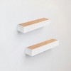 AZL1 Life Concept Bookshelf Floating Wall Shelf Wall Mounted Wood Shelves Hanging Wall Decor Home Room Coffee Shop, Beige, 23.62"*5.91"*2.36" - 4 of 4
