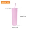 Unique Bargains Skinny Tumbler with Lids and Straws 16 OZ - 2 of 4