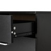 GlasFlength Utility Storage Cabinets Three Drawer Dresser with Modern Simple Design for Bedroom Living Room, Black, 25.98"*12.96"*22.04" - 3 of 4