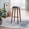Gulches Black Brown Bar Stools - Mid-Century Modern Dining Chairs - 4 of 4
