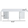 FONTOI Rectangular Coffee Table, Simple Coffee Table for Living Room Bedroom Office, White, 23.6"*15.7"*44.8" - 3 of 4