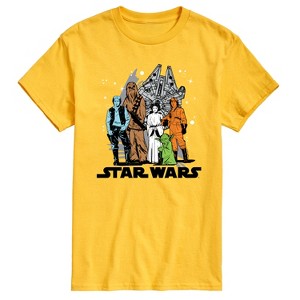 Men's - Star Wars - Luke, Leia, Yoda Group Short Sleeve Graphic T-Shirt - 1 of 4