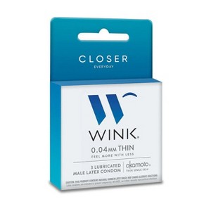 Wink Closer Everyday Thin Lubricated Condom 0.04mm, 3 Ct - 1 of 4