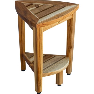 Round wood shower online stool