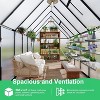 6x11 FT Aluminum Polycarbonate Greenhouse, Heavy-Duty Outdoor Walk-in Greenhouse with Roof Vent and Quick Setup Design - 4 of 4