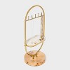 Oval Burlwood Standing Jewelry Organizer - A New Day™ Gold/Brown: Metal Storage Stand, 13.5" Height, 7" Depth - 2 of 2