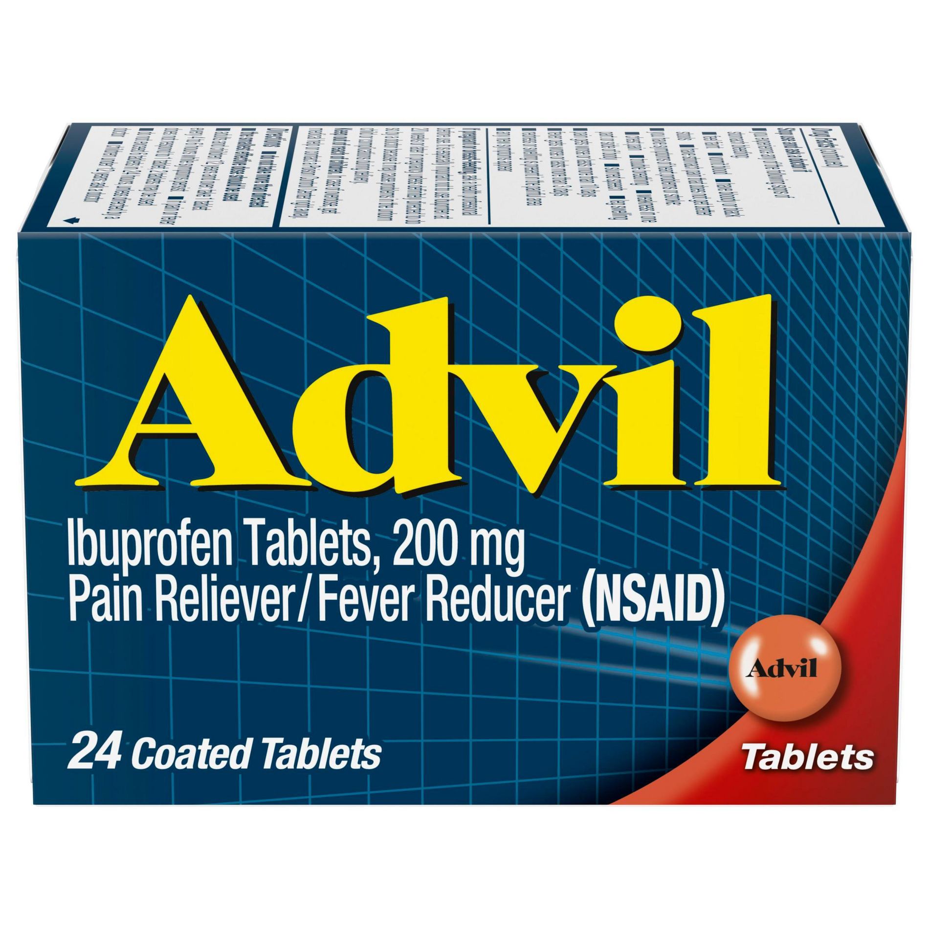 Advil Pain Reliever/Fever Reducer Tablets - Ibuprofen (NSAID) - 24ct