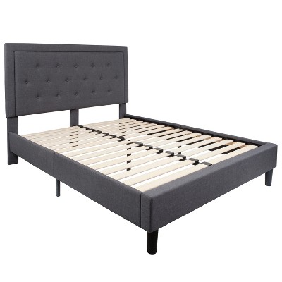 Merrick Lane Queen Size Platform Bed Tufted Upholstered Platform Bed In ...