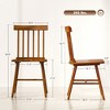 Dining Chairs Set of 2, Farmhouse Wood Kitchen Chairs with Rubber Wood Frame, Spindle Back for Dining Room - 3 of 4
