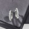 Pure Collection by Ross-Simons 0.10 ct. t.w. Diamond Huggie Hoop Earrings in Sterling Silver - 2 of 4