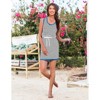 Imily Bela Women's Summer Dress, Striped Drawstring Waist, Casual Sleeveless Mini Dress with Pockets - 3 of 4