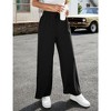 Women's Yoga Pants with Pockets Casual Joggers Loose Lounge Wide Leg High Waisted Drawstring Pants - 2 of 4
