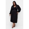 Women's Plus Size Arizona Wrap Dress - black | CITY CHIC - 3 of 4