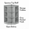 RiverRidge Kids' Corner Playroom Cabinet with 6 Toy Storage Cubbies and 3 Angled Shelves with 4 Fabric Bins - 3 of 4