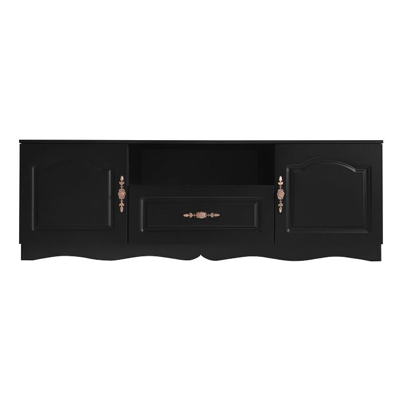 Modern TV Stand for 65 inch TV with 1 Shelf, 1 Drawer and 2 Cabinets, TV Cabinet - The Pop Home, 4 of 11