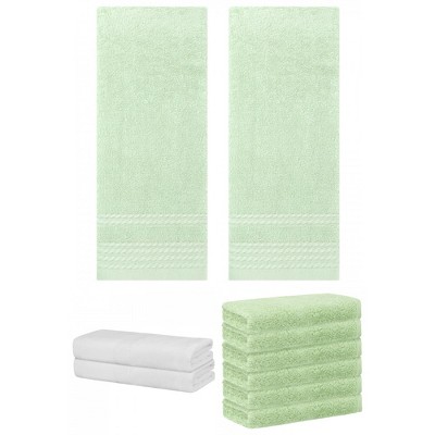 REGALWOVEN Striped Soft Absorbent Bathroom Cotton Towel Set 3 Pcs
