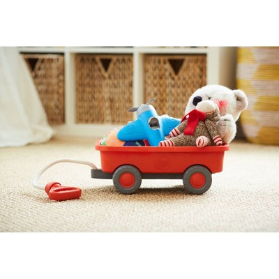 green toys wagon outdoor toy orange