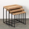 Sullivans 24", 21.25" & 18.25" Stacking Japandi 3-Table Set of 3, Wood - 4 of 4