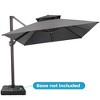 Crestlive Products 13' Patio Cantilever Umbrella Offset Double Top UV30+ High-strength Aluminum Pole with 360°Rotation 5 Heights Adjustable Offset - 2 of 4